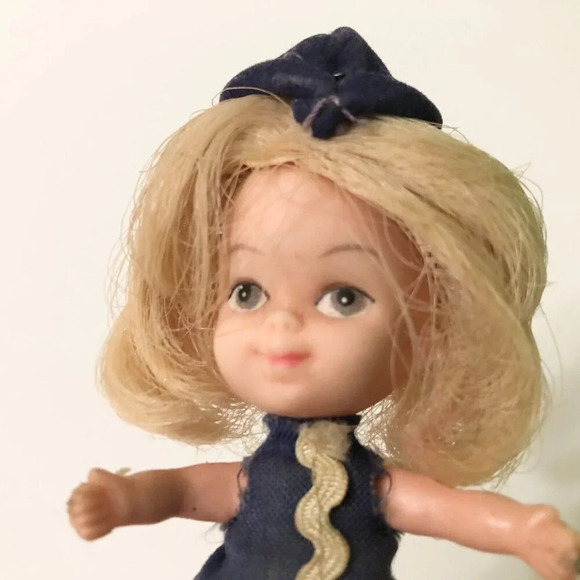 Vintage Liddle Kiddle Clone Doll 3 Inch Tall - Picture 16 of 16